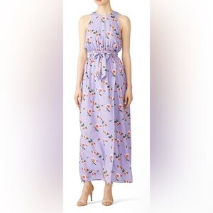 Elegant Floral Lavender Maxi Dress